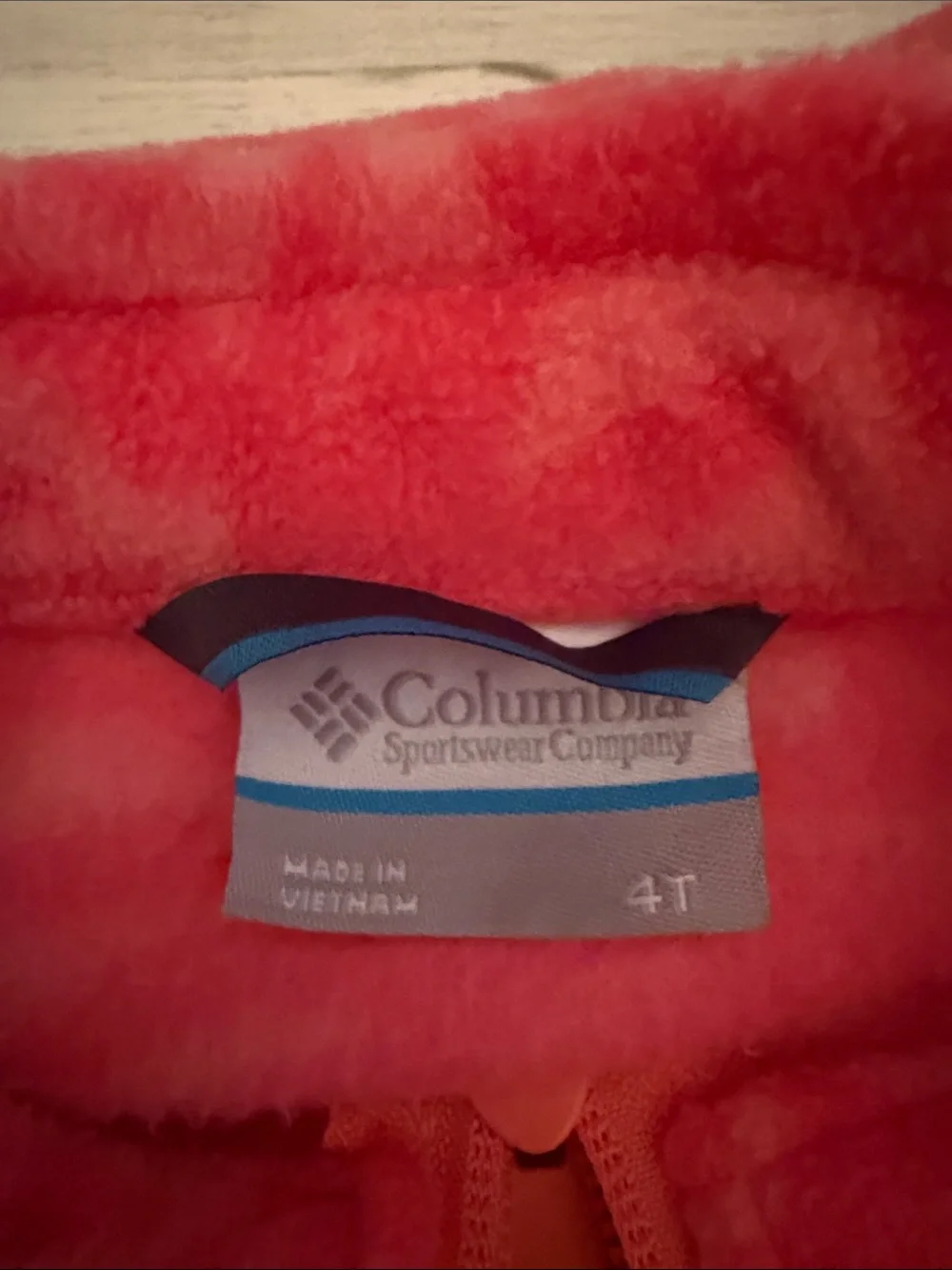 Columbia Coral Pink Patterned Fleece Jacket